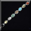 J03. Sterling silver and stone bracelet. 